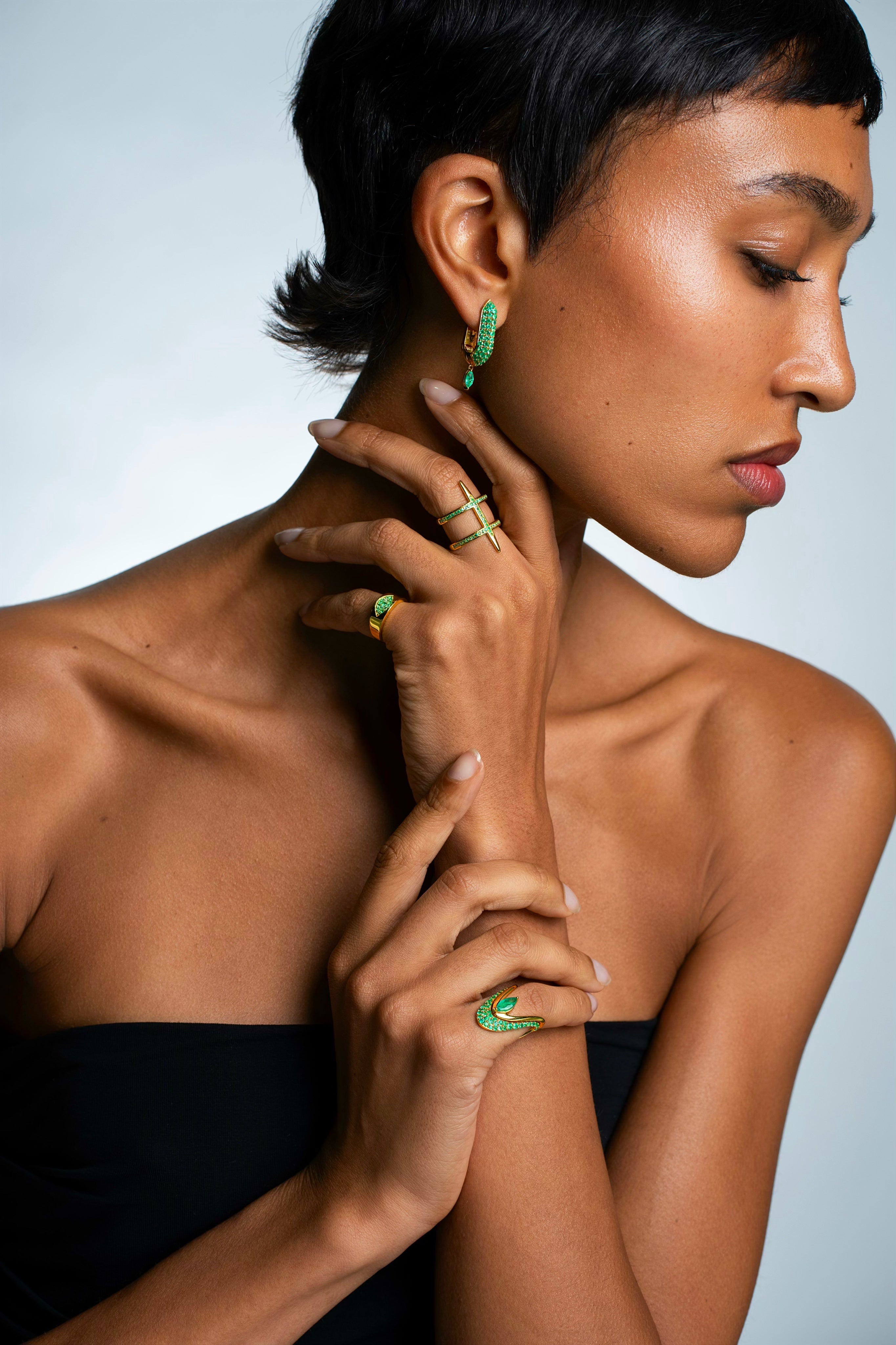 Emerald Dagger Ring
