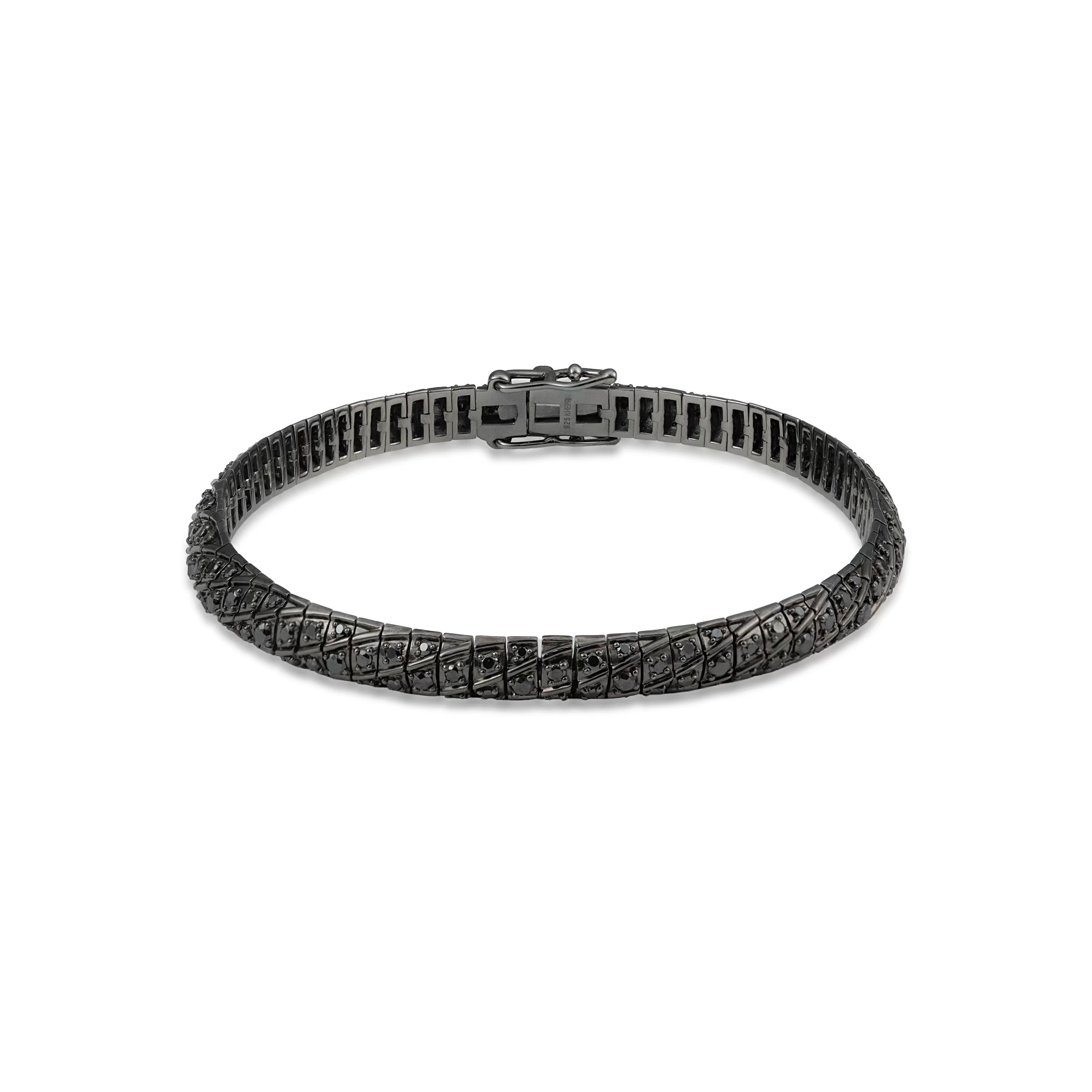 Black Diamonds Snake Bracelet