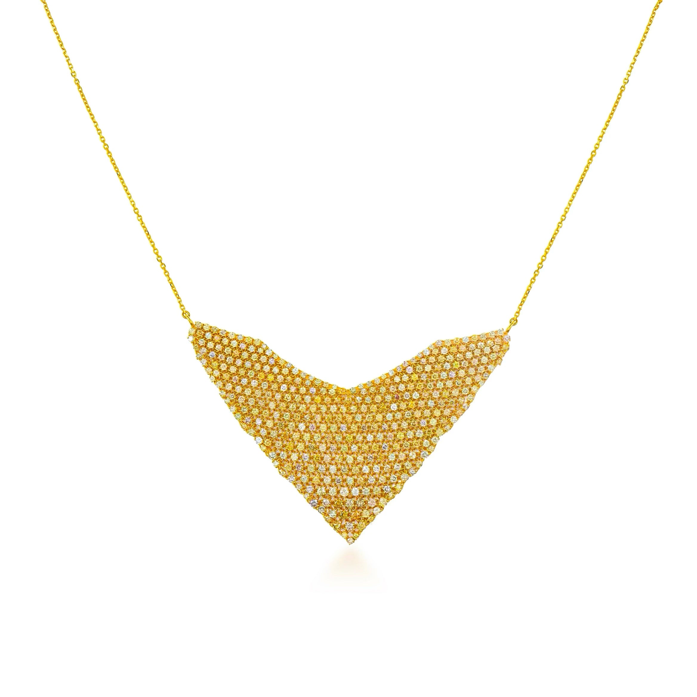 Natural Color Mesh Stingwray Necklace