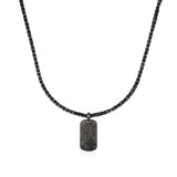 Black Diamond North Star Dog Tag Necklace