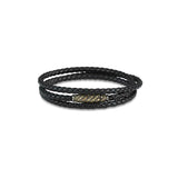 Natural Color Diamond Leather Wrap Bracelet