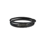 Black Diamond Leather Wrap Bracelet