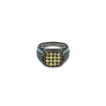 Natural Color Diamond Signet Ring