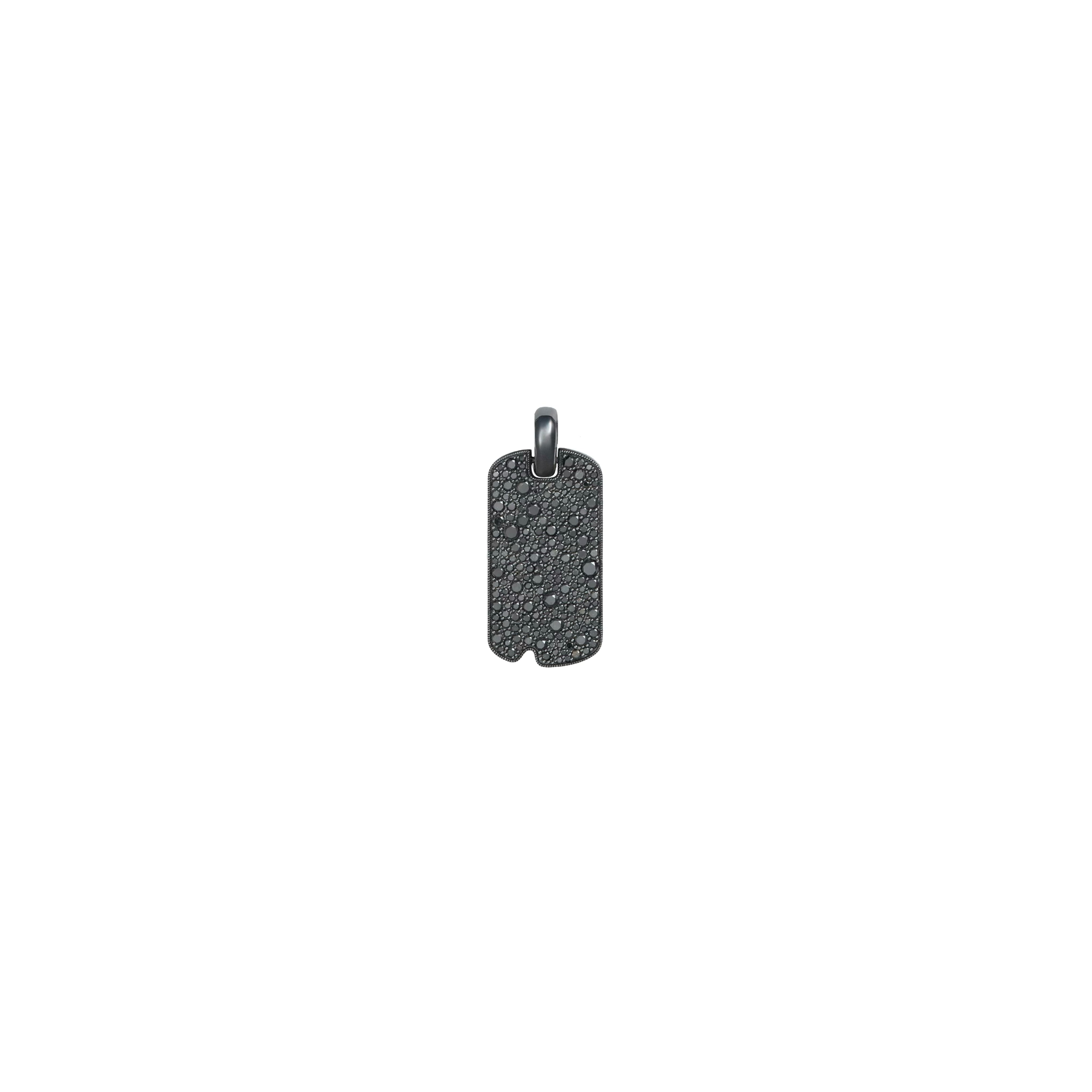 Petite Black Diamond Dog Tag