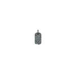 Petite Grey Diamond Dog Tag
