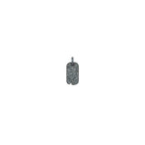 Petite Grey Diamond Dog Tag