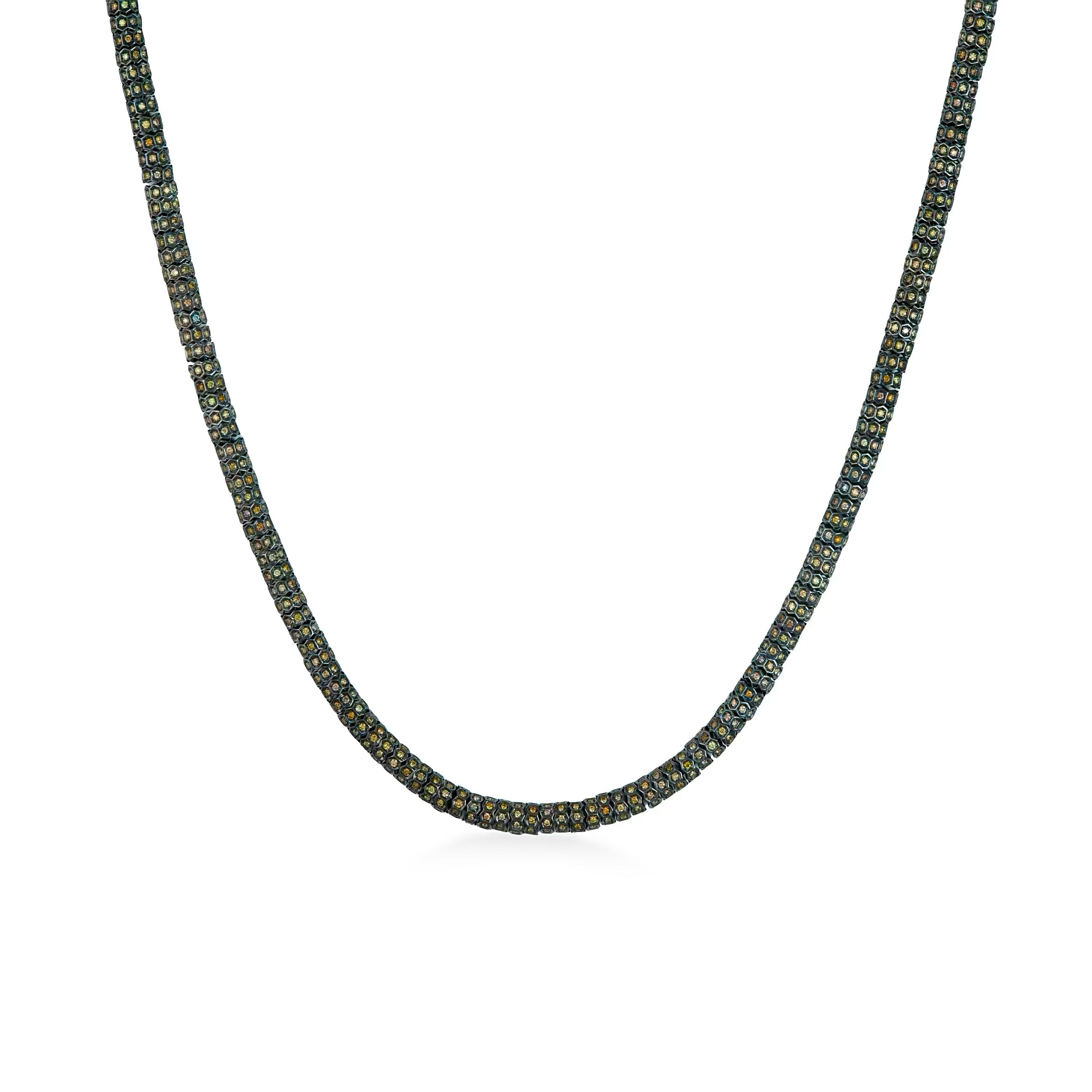 Natural Color Diamond Rope Necklace