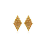 Medium Natural Color Mesh Earrings
