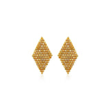 Medium Natural Color Mesh Earrings