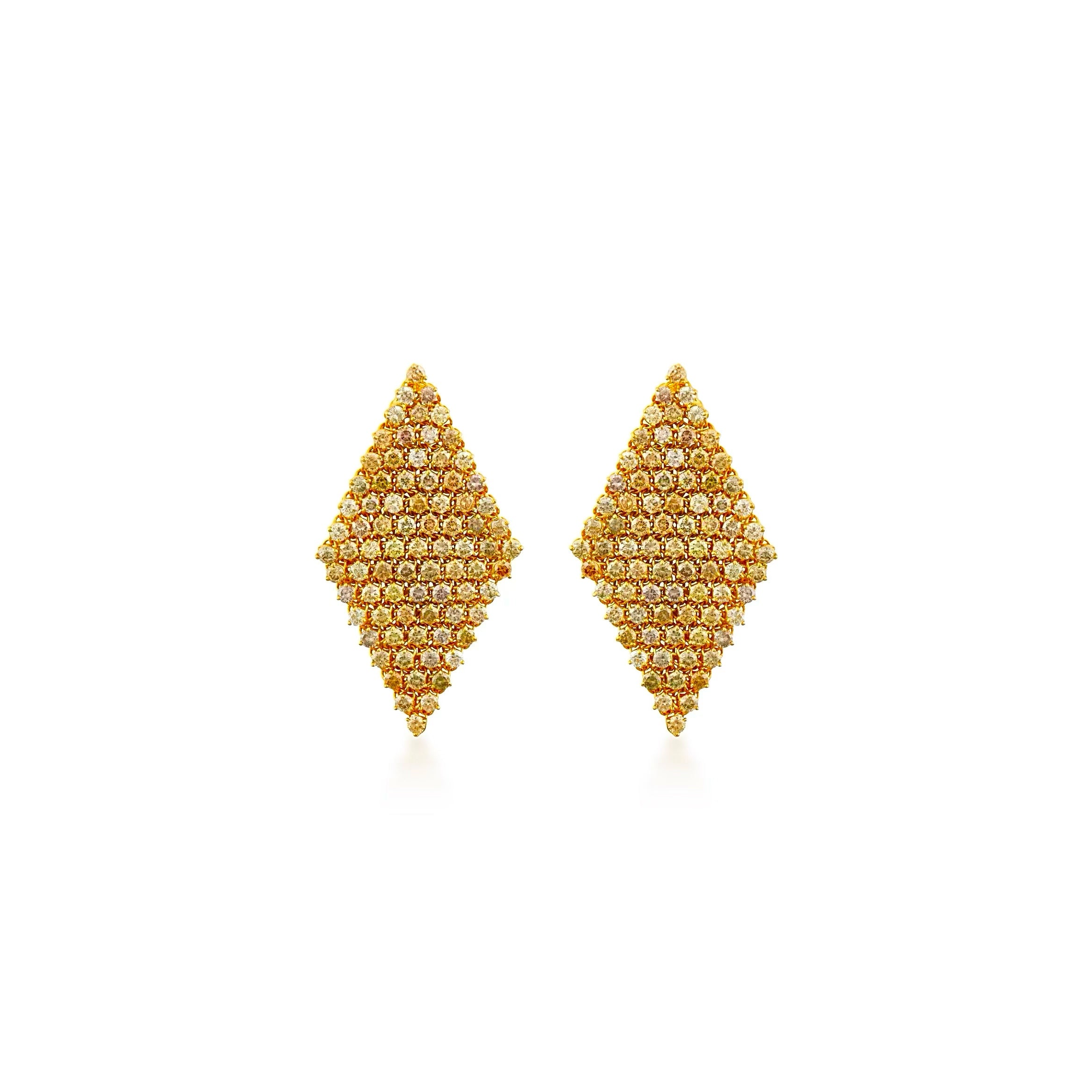 Medium Natural Color Mesh Earrings
