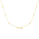Drilled Diamond Mama Necklace