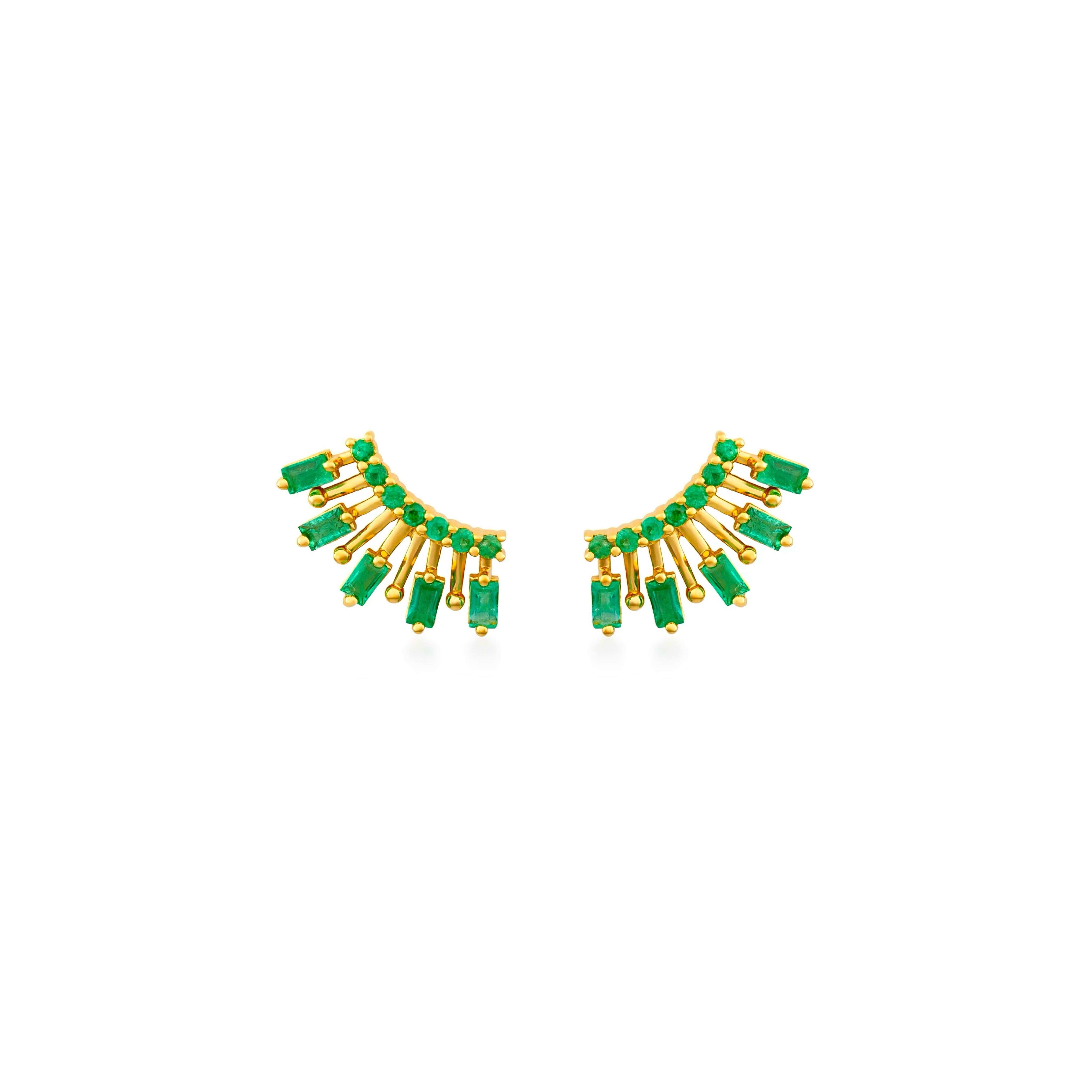Emerald Aurora Studs