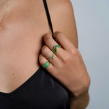 Emerald Bombé Pinky Ring
