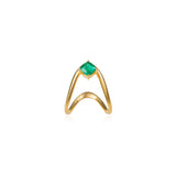 Emerald Cushion Vanki Ring