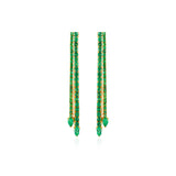 Emerald Double Linear Earring