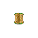 Emerald Edged Texture RIng