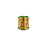Emerald Edged Texture RIng