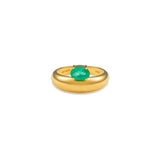 Emerald Floating Polished Ring