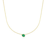 Emerald Halo Pear Necklace