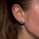 Emerald Halo Pear Studs 1.40ct