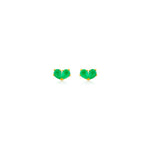 Emerald Heart Studs