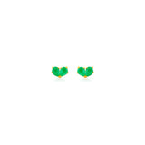 Emerald Heart Studs