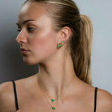 Emerald Heart Studs