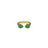 Emerald Pave Gap Ring