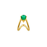Emerald Pear Vanki Pinky Ring