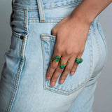 Emerald Pear Vanki Ring