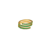 Emerald Serpent Pinky Ring