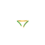 Emerald Split Vanki Ring