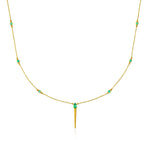 Emerald Thorn Pendant Necklace