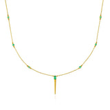 Emerald Thorn Pendant Necklace