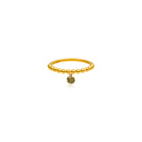 Fancy Color Beaded Drill Diamond Drop Ring