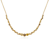 Fancy Color Diamond Bezel Necklace