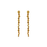 Fancy Color Diamond Linear Bezel Reversed Set Earrings