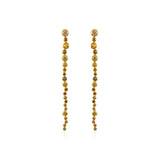 Fancy Color Diamond Linear Bezel Reversed Set Earrings Large