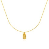 Fancy Color Diamond Pave Pear Drop Necklace