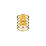 Five-Row Diamond Cage Ring