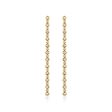 Large Diamond Linear Bezel Earrings
