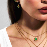 Morning Star Emerald Stud Large