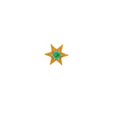 Morning Star Single Emerald Stud Medium