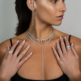 Multi Fancy Shape Diamond Drop 2 in 1 Bracelet & Necklace