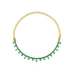 Multi Fancy Shade Emerald Drop 2-1 Bracelet and Necklace 