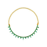Multi Fancy Shade Emerald Drop 2-1 Bracelet and Necklace 