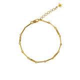 Natural Color Bar & Chain Bracelet
