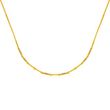 Natural Color Bar & Chain Necklace