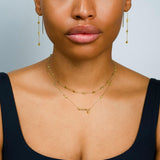 Natural Color Bezel-Set Mama Necklace