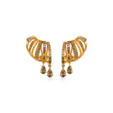Natural Color Cage Pear Drop Earrings